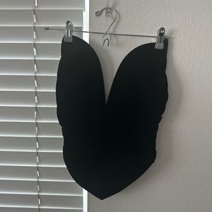VELVET STRAPLESS TOP